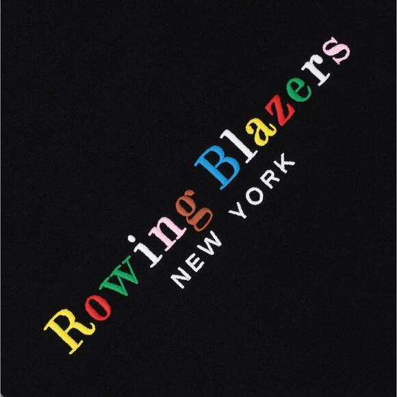 Rowing Blazers Unisex Spellout Crewneck Black Size Medium - Picture 3 of 10